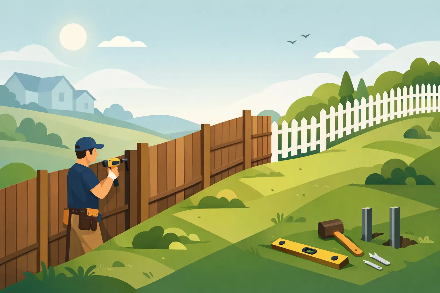 Fence Installation for Sloped Yard Tips